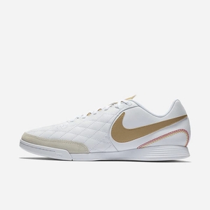 Chaussure Foot Salle Nike TiempoX Legend VII Academy 10R IC Blanche 6514-798 White/White/Metallic Gold Homme | GNA-73630629